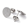 Non-Tarnish 201 Stainless Steel Flat Round Stud Earring Findings STAS-K259-18C-P-2