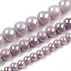 Electroplate Opaque Glass Beads Strands GLAA-T032-P4mm-AB07-4