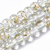 Transparent Spray Painted Glass Bead Strands GLAA-N035-03A-B09-1