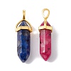 DIY Gemstone Bullet Pendant Necklace Making Kit DIY-FS0003-06-4