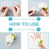 Plastic Imitation Pearl Stretch Bracelets FIND-NB0001-22-5