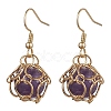 Natural Mixed Gemstone Dangle Earrings EJEW-JE05659-01-4