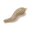 Rack Plating Brass Micro Pave Cubic Zirconia Pendant KK-A229-03G-G-2