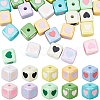 40Pcs Opaque Acrylic Enamel Beads OACR-PA0001-92-1