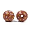 Christmas Printed Schima Wood European Beads WOOD-I015-01J-2