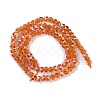 Electroplate Glass Beads Strands GLAA-Q105-02F-2