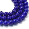 Baking Paint Glass Round Bead Strands LS-DGLA-Q020-8mm-35-1