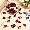 60Pcs 3 Colors Wood Beads WOOD-ME0001-10-5
