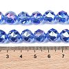 Transparent Electroplate Glass Beads Strands EGLA-N002-34C-B14-3
