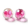Two Tone UV Plating Rainbow Iridescent Acrylic Beads TACR-D010-03B-03-3