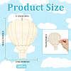 20Pcs Hot Air Balloon Unfinished Blank Wooden Pendants for Christmas Painting Arts NJEW-SP0001-15-2