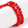 Transparent Glass Beads Strands GLAA-Q104-01A-2