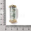 Glass Tube with Natural Green Aventurine Chip Beads Inside Pendants FIND-B054-01G-03-3