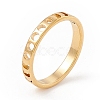 304 Stainless Steel Moon Phase Finger Ring for Women RJEW-A006-03G-2