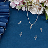 6Pcs Hollow 925 Sterling Silver Cross Charms STER-DR0001-32-4