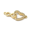 Rack Plating Brass Micro Pave Clear Cubic Zirconia Pendants KK-R157-09G-2