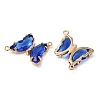 Brass Pave Faceted Glass Connector Charms FIND-Z020-04A-3
