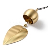 Leaf Brass Wind Chimes AJEW-P110-01B-2