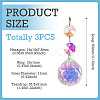 3Pcs Crystal Glass Hanging Sun Catcher AJEW-TADJ0001-08C-4