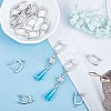 Brass Hoop Earring Findings with Latch Back Closure ZIRC-F052-29P-4