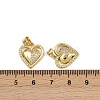 Brass Micro Pave Clear Cubic Zirconia Pendants ZIRC-I367-13G-08-3