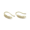 Brass Micro Pave Cubic Zirconia Earring Hooks KK-C048-13E-G-1