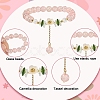 Glass Bead Charm Bracelets BJEW-YW00007-01-5