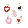 Brass Enamel Pendants KK-B170-01G-1