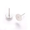 Tarnish Resistant 304 Stainless Steel Stud Earring Findings STAS-E025-3-2