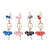 ABS Plastic Imitation Pearl & Alloy Big Pendants PALLOY-JF04992-1