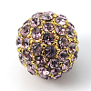 Alloy Rhinestone Beads RB-A034-10mm-G-2