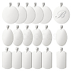 PandaHall Elite 18Pcs 3 Styles 201 Stainless Steel Stamping Blank Tag Pendants STAS-PH0005-63-1