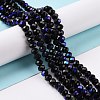 Electroplate Opaque Solid Color Glass Beads Strands EGLA-A034-P10mm-L01-4