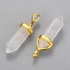 Natural Quartz Crystal Double Terminated Pointed Pendants X-G-G902-B23-2