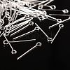 Silver Color Plated Brass Eye Pin Jewery Making Findings X-EPC2.0cm-S-3