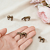 4Pcs 4 Styles Alloy Horse Display Decoration DJEW-FH0011-58-3