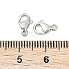 Brass Lobster Claw Clasps KK-P302-17P-3