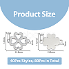 80Pcs 2 Styles 201 Stainless Steel Connector Charms STAS-DC0014-61-2