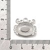 304 Stainless Steel Pave Natural White Shell Pendants STAS-C122-21B-02P-3