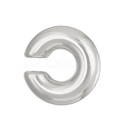 Textured C-Shaped CCB Plastic Cuff Earrings WH-WG6582D-07-1
