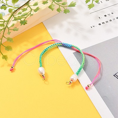 Adjustable Nylon Thread Braided Bead Bracelet Making AJEW-JB00791-01-1