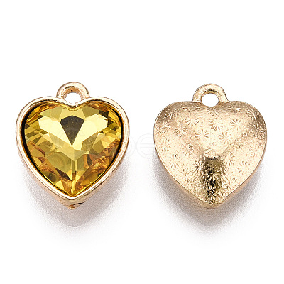 Faceted Glass Rhinestone Pendants GLAA-I051-B13-1