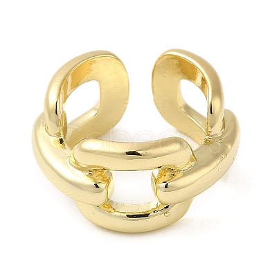 Brass Open Cuff Rings RJEW-Q778-32G-1