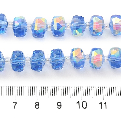 Transparent Electroplate Glass Beads Strands EGLA-P062-01A-AB02-1