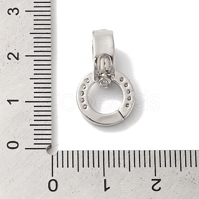 Ring Rack Plating Brass Micro Pave Clear Cubic Zirconia Twister Clasps KK-A225-16P-1