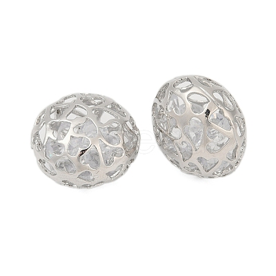 Brass with Clear Cubic Zirconia Pendants KK-G532-24P-1