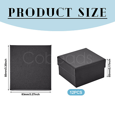 Square Paper Jewelry Bracelet Gift Boxes CON-TAC0010-91H-1