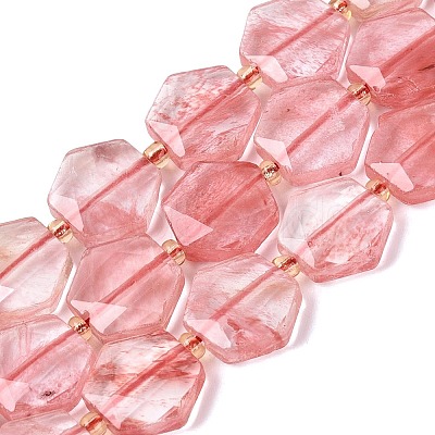 Cherry Quartz Glass Beads Strands G-N368-01A-21-1