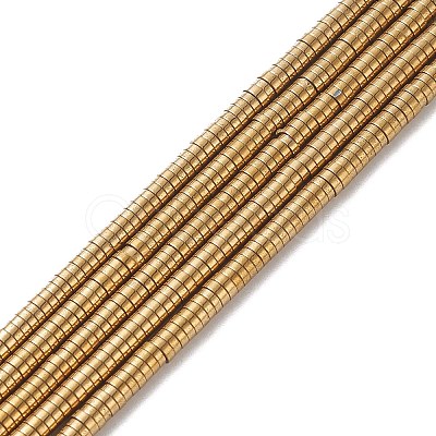 Electroplate Non-magnetic Synthetic Hematite Beads Strands X-G-J164A-3mm-07-1