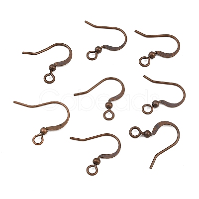 Brass French Earring Hooks X-KK-Q369-RC-1